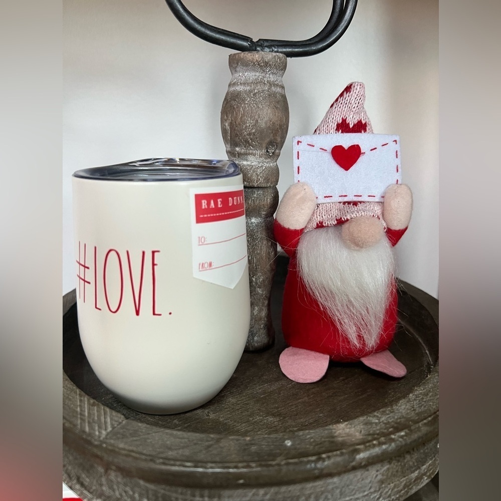 NEW Rae Dunn #LOVE Coffee/Tea Metal Cup and HeartSign